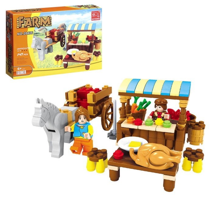 Конструктор &laquo;Фермерский рынок&raquo;, 147 деталей