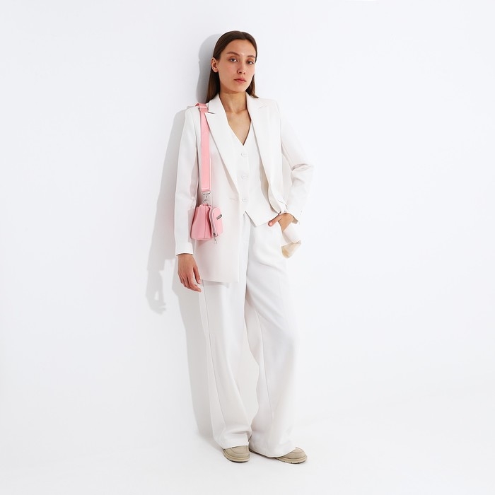 Сумка кросс-боди на молнии, цвет розовый