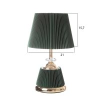Лампа настольная "Клаудия" 1х40Вт Е27+LED подсветка основания изумрудный/золото 15х15х32,5см 10683 Лампа настольная "Клаудия" 1х40Вт Е27+LED подсветка основания изумрудный/золото 15х15х32,5см 10683