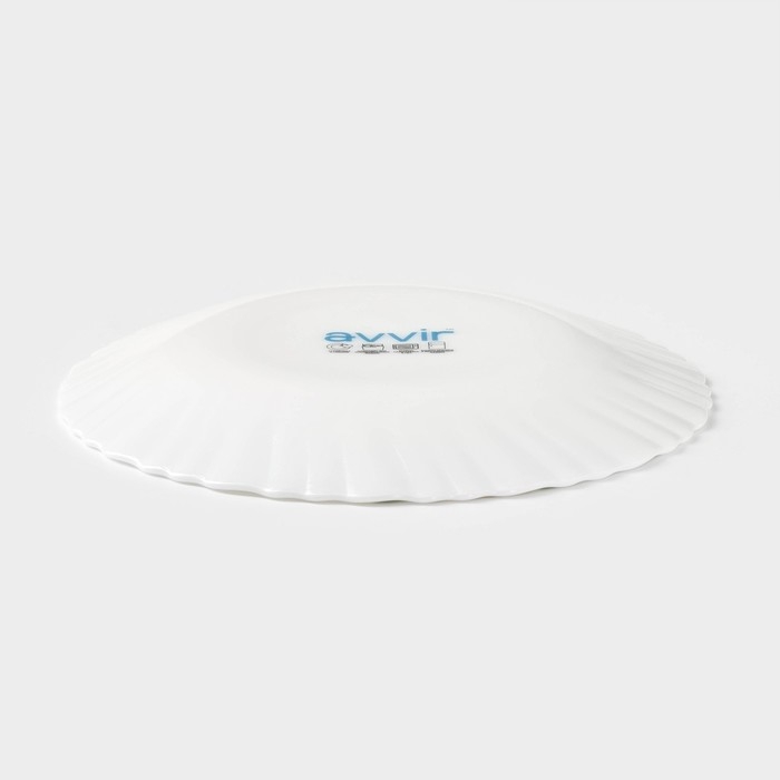 Тарелка десертная Avvir &laquo;Юкка&raquo;, d=17,5 см, стеклокерамика, цвет белый