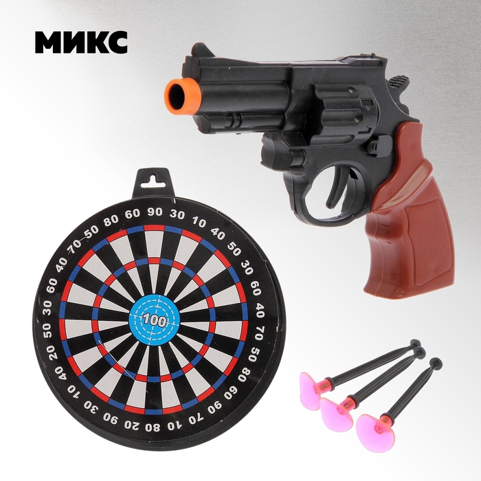 Пистолет &laquo;Сержант&raquo;, с мишенью, стреляет присосками, МИКС