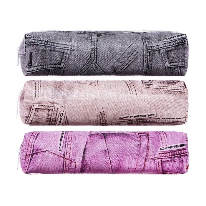 Пенал школьный «Джинс», на молнии, МИКС Пенал школьный «Джинс», на молнии, МИКС