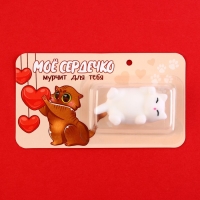 Мялка антистресс &laquo;Моё сердечко&raquo;, котик, 6 х 3,5 см.
