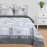 Постельное бельё "Этель" евро Love 200*217 см, 220*240 см, 70*70 см -2 шт, 100% хлопок, бязь 125 г/м2 Постельное бельё "Этель" евро Love 200*217 см, 220*240 см, 70*70 см -2 шт, 100% хлопок, бязь 125 г/м2