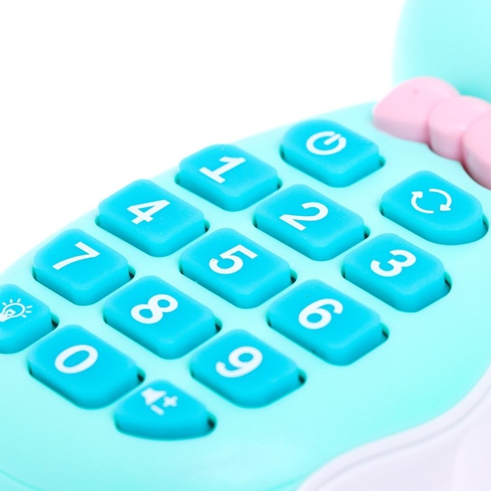 Музыкальный телефончик &laquo;Милый зайка&raquo;, звук, свет, цвет голубой