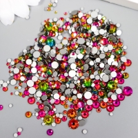 Декор для творчества стекло "Стразы усечённый конус. Хамелеон" d=1,5-6,5 мм набор 1000 шт Декор для творчества стекло "Стразы усечённый конус. Хамелеон" d=1,5-6,5 мм набор 1000 шт