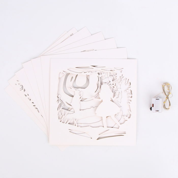 Набор для творчества «Создай ночник. Страна чудес», с рамкой, сборный, многослойный, 6+ Набор для творчества «Создай ночник. Страна чудес», с рамкой, сборный, многослойный, 6+