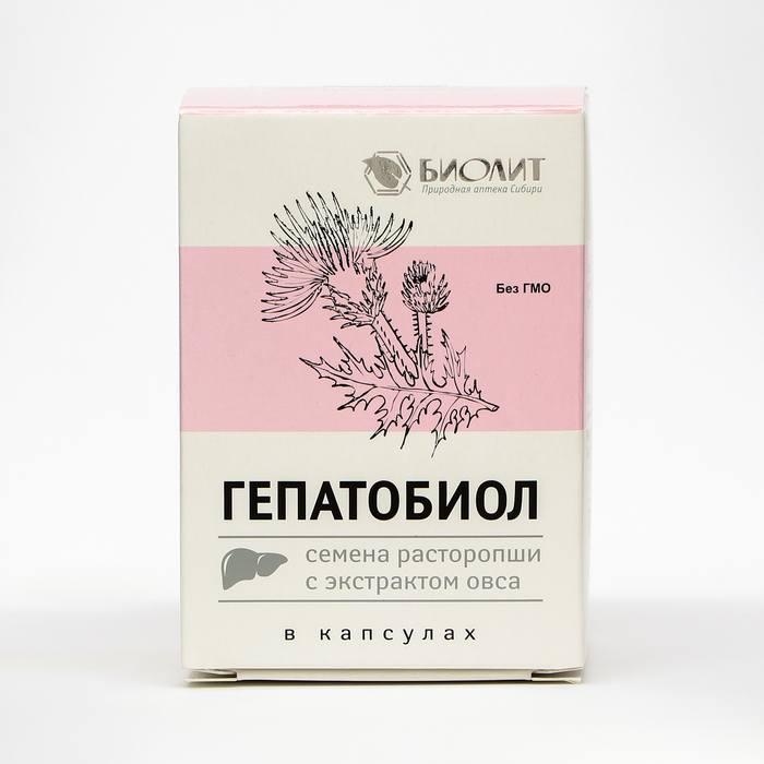 От гепатита и отравлений Гепатобиол семена расторопши с экстрактом овса, 90 капсул От гепатита и отравлений Гепатобиол семена расторопши с экстрактом овса, 90 капсул