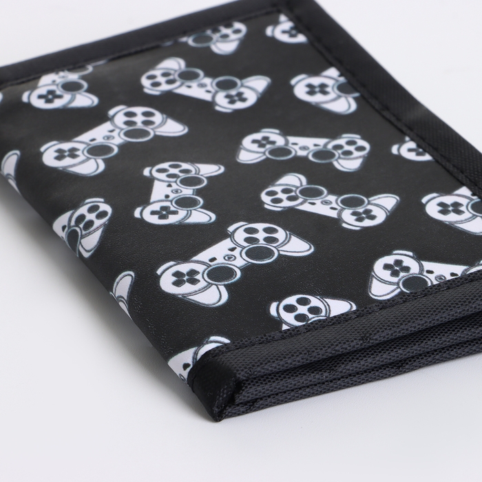 Кошелёк детский на липучке &laquo;Выбражулька&raquo;, цвет чёрный