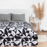 Покрывало LoveLife 2 сп Black and white 180*210&plusmn;5 см, новосатин,80 г/м2