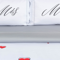 Постельное бельё &laquo;Этель&raquo; 2 сп Mr&Mrs 175*215 см,200*215 см,50*70+4 см - 2 шт