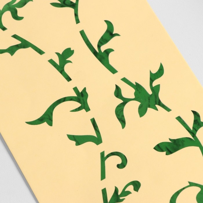 Наклейка на гриф гитары Music Life, цветы зеленые Наклейка на гриф гитары Music Life, цветы зеленые