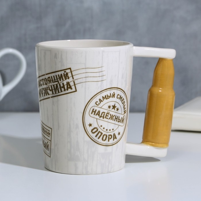 Кружка керамическая «Легко в бою», 400 мл, цвет белый Кружка керамическая «Легко в бою», 400 мл, цвет белый