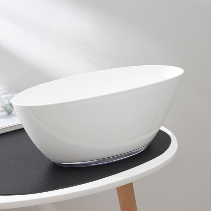 Горшок с поддоном «Лодочка», 3 л, цвет белый Горшок с поддоном «Лодочка», 3 л, цвет белый