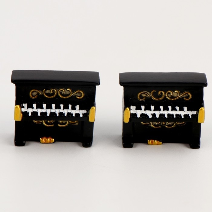 Миниатюра кукольная &laquo;Пианино&raquo;, набор 2 шт., размер 1 шт. &mdash; 2 &times; 1 &times; 2 см