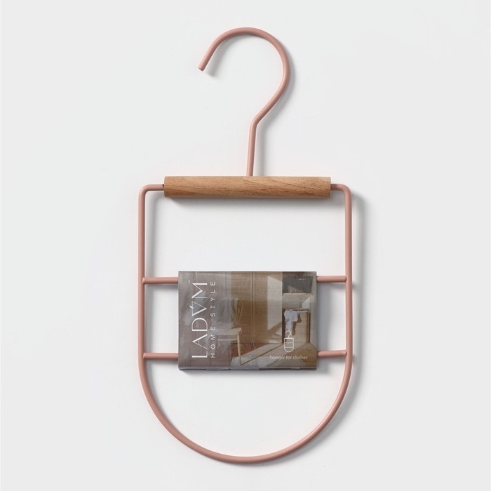 Вешалка для ремней и шарфов LaDо́m Laconique, 11,5&times;23&times;1,1 см, многоуровневая, цвет розовый