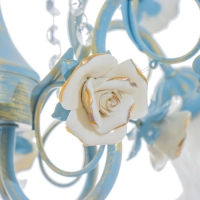 Люстра "Лиана" 5хЕ27 40Вт синий 45х45х40-90 см BayerLux Люстра "Лиана" 5хЕ27 40Вт синий 45х45х40-90 см BayerLux