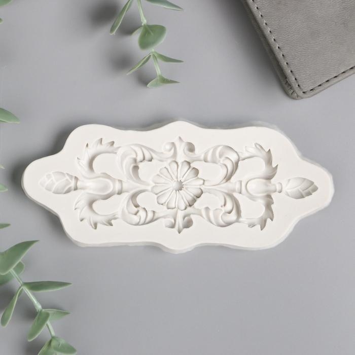 Молд силикон Молд силикон "Узор - цветок и вензеля" 5,7х13,3 см