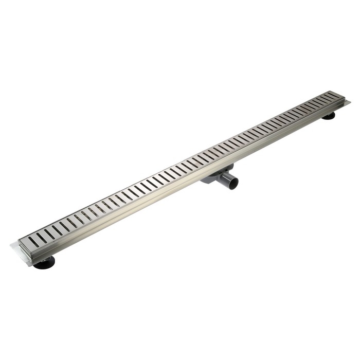 Трап ZEIN, c флaнцeм свободного вращения 360&deg;, 7х120 см, d=40/50 мм, нерж. сталь, сатин