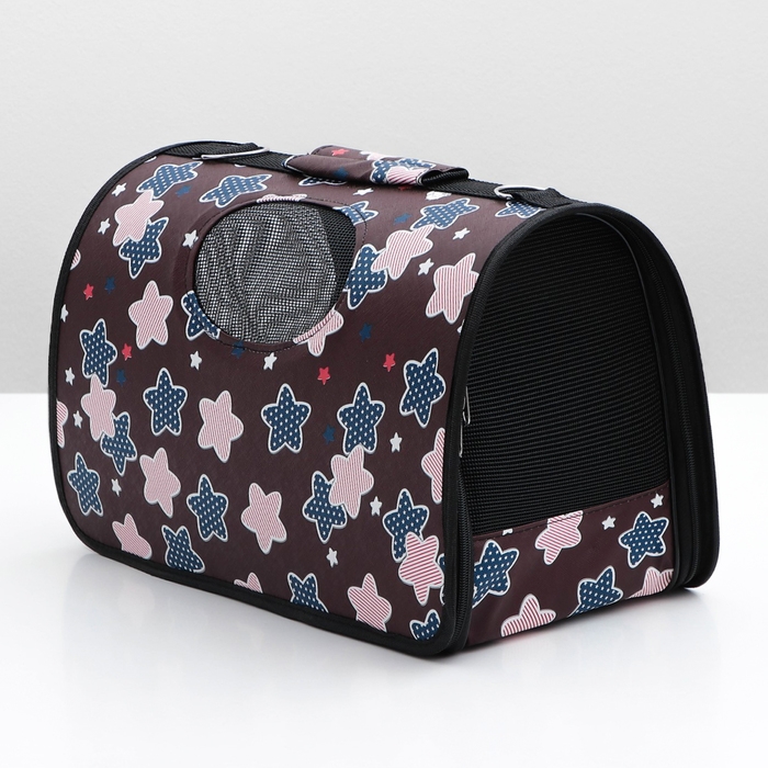 Сумка-переноска для животных "Star", размер M, 40 х 21 х 27 см, бордо