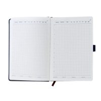 Ежедневник недатированный А5, 140 листов в клетку, с хлястиком, обложка кожзам, МИКС