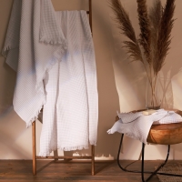 Полотенце вафельное SL HOME: Boho "Блан де Блан" 30х60 см, 100% хлопок, 300 г/м2 Полотенце вафельное SL HOME: Boho "Блан де Блан" 30х60 см, 100% хлопок, 300 г/м2