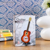 Часы настольные будильник "Гитара", циферблат d-5.5 см, 21.5 х 8.5 см