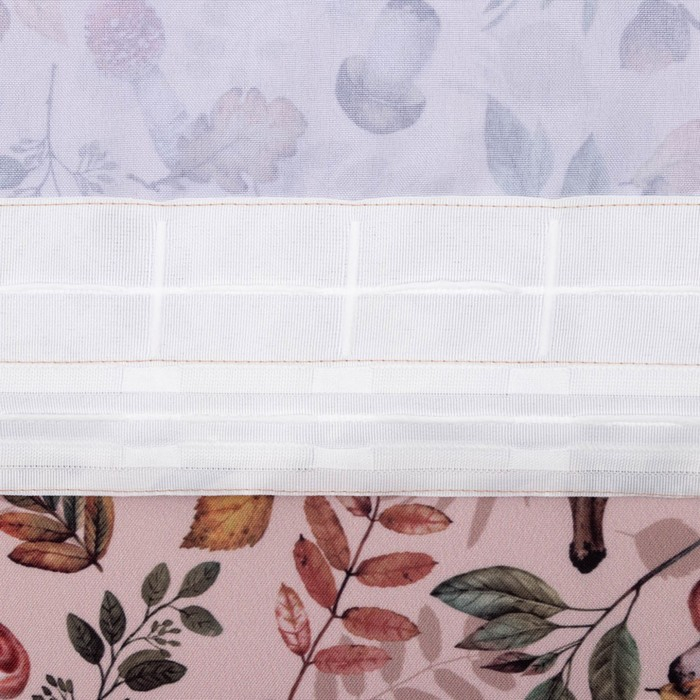 Комплект штор для кухни с подхватами Этель Nature forest 145х180см-2 шт., 100% п/э