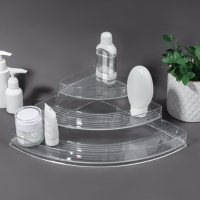 Органайзер для хранения, 3 секции, 26 &times; 26 &times; 10 см, цвет прозрачный