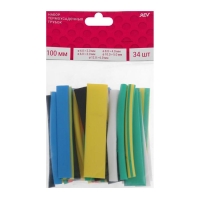 Термоусаживаемая трубка Duwi, 4/2, 6/3, 8/4, 10/5, 12/6 мм, набор 34 шт. Термоусаживаемая трубка Duwi, 4/2, 6/3, 8/4, 10/5, 12/6 мм, набор 34 шт.