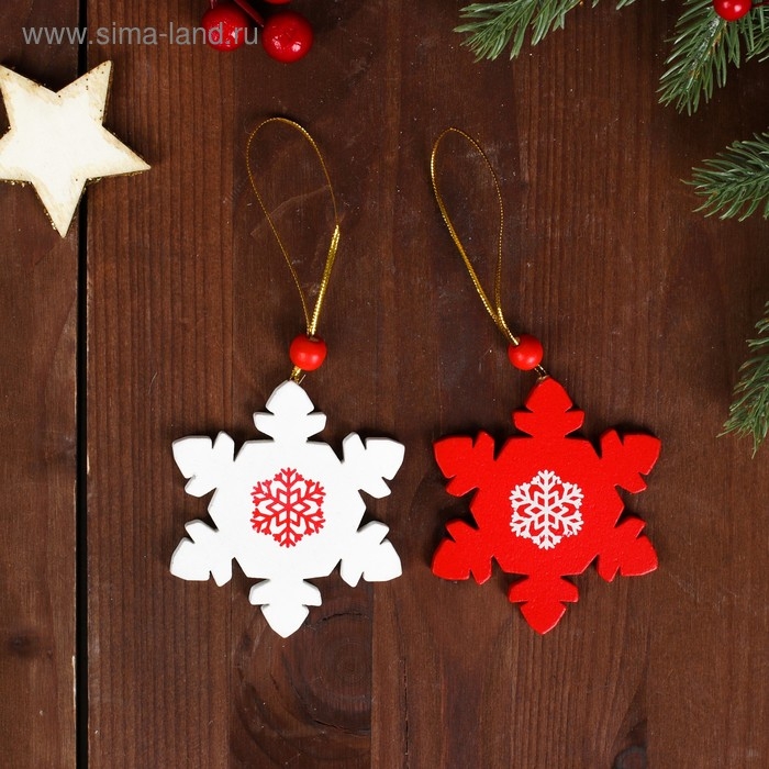 Подвеска новогодняя &laquo;Снежинка&raquo;, МИКС