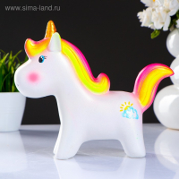 Копилка "Единорог" радужный, 21х19см