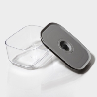 Ланч - бокс с вакуумным клапаном Доляна, 360 мл, 13,8&times;10&times;6,2 см, цвет прозрачный