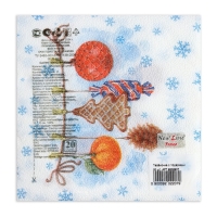 Новый год. Салфетки бумажные New Line FRESCO Тесёмочка с подарками 2 слоя 20 листов