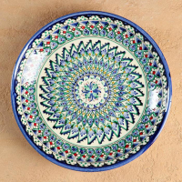 Ляган Риштанская Керамика "Узоры", 25 см, синий Ляган Риштанская Керамика "Узоры", 25 см, синий