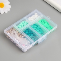 Бусины в шкатулке "Зелёные" нить 0,8 мм 5 м 12х8,4х2,2 см Бусины в шкатулке "Зелёные" нить 0,8 мм 5 м 12х8,4х2,2 см