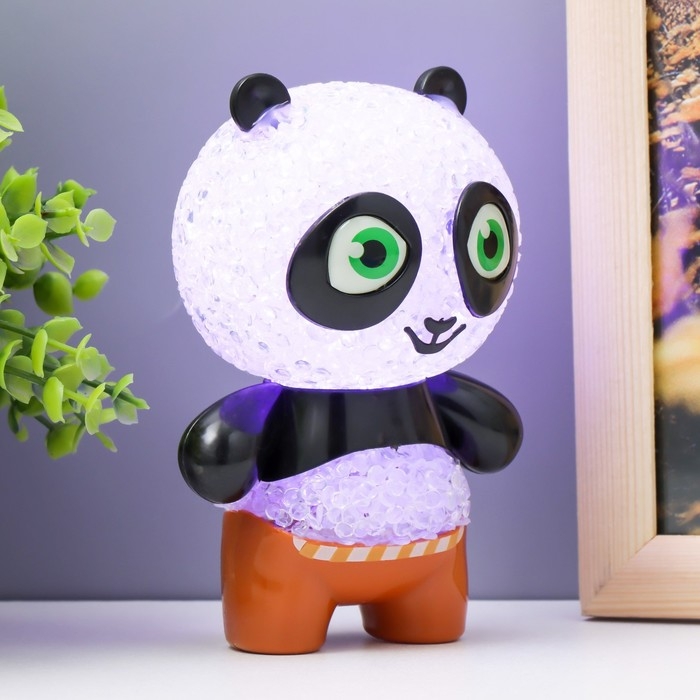 Ночник "Панда" LED RGB от батареек 3хLR44  7х7х11см RISALUX