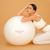 Фитбол Sima-Land Home, d=75 см, 1000 г, антивзрыв, цвет белый Фитбол Sima-Land Home, d=75 см, 1000 г, антивзрыв, цвет белый
