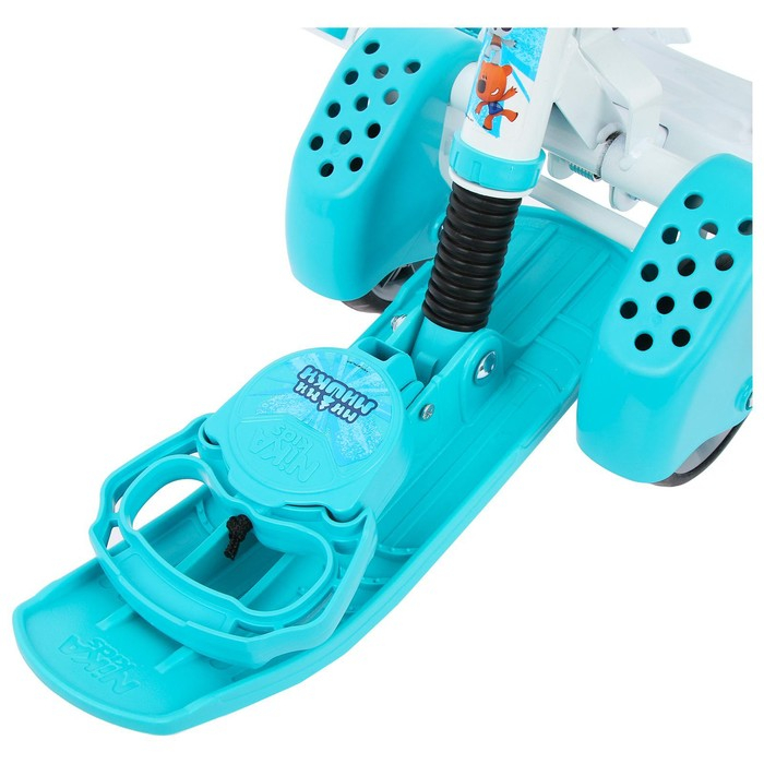 Снегокат с колёсами &laquo;Тимка спорт 6 Ми-ми-мишки&raquo;, с родительской ручкой, со спинкой и ремнём безопасности