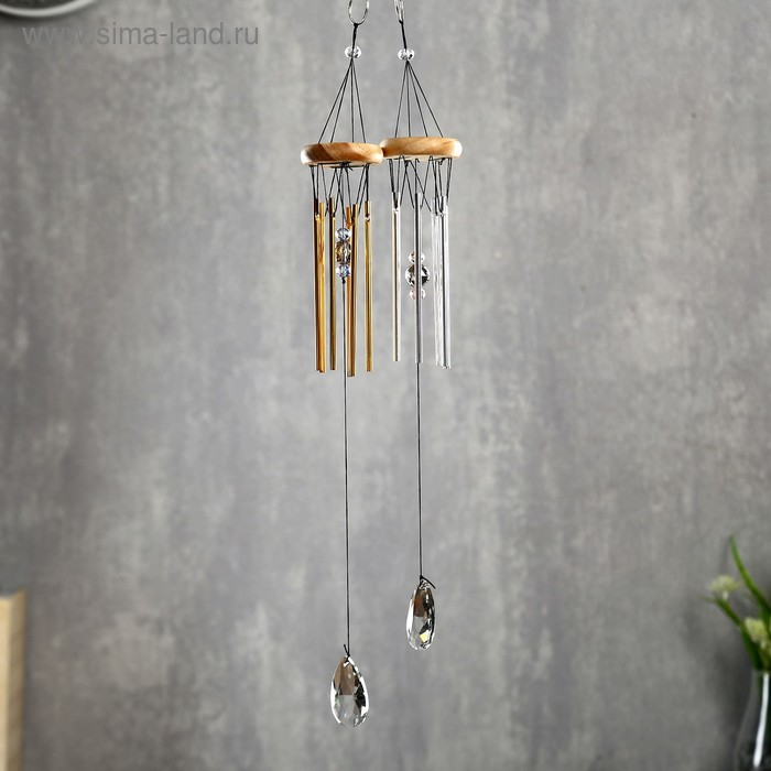 Музыка ветра металл, пластик Музыка ветра металл, пластик "Кристаллы" 6 трубок МИКС 30х6х6 см