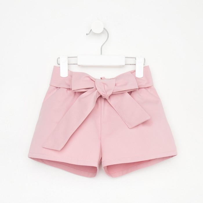 Шорты для девочки с поясом KAFTAN, размер 36 (134-140), цвет пудра