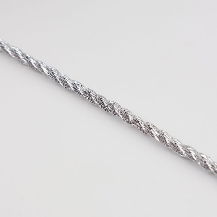 Нить для плетения, d = 4 мм, 15 &plusmn; 1 м, цвет серебряный