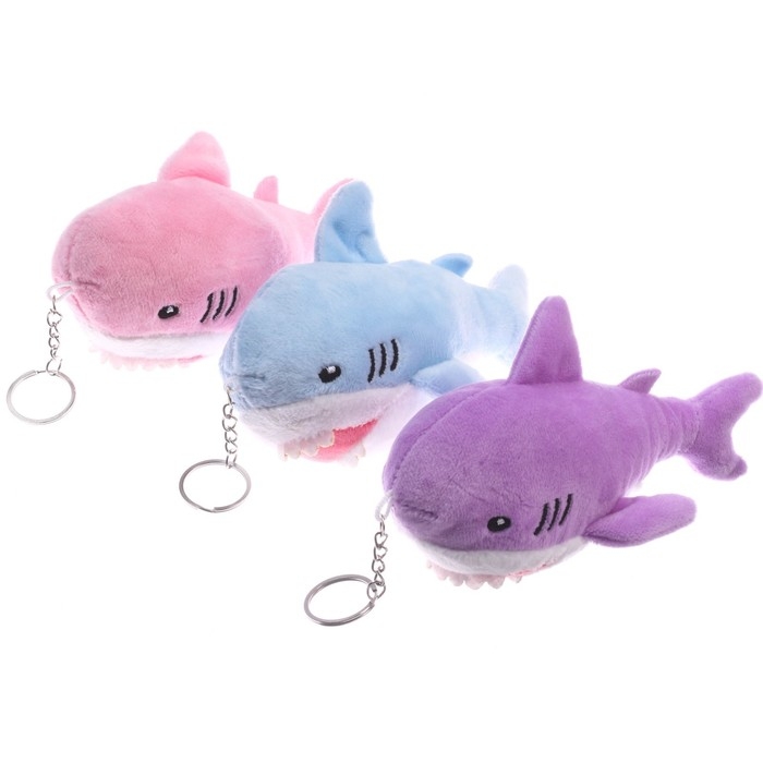 Мягкая игрушка &laquo;Акула&raquo;, на брелоке, 15 см, БЛОХЭЙ, цвета МИКС