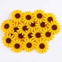 Декор из фетра на клеевой основе, набор 20 шт., размер 1 шт. — 6 × 6 см., цвет жёлтый Декор из фетра на клеевой основе, набор 20 шт., размер 1 шт. — 6 × 6 см., цвет жёлтый