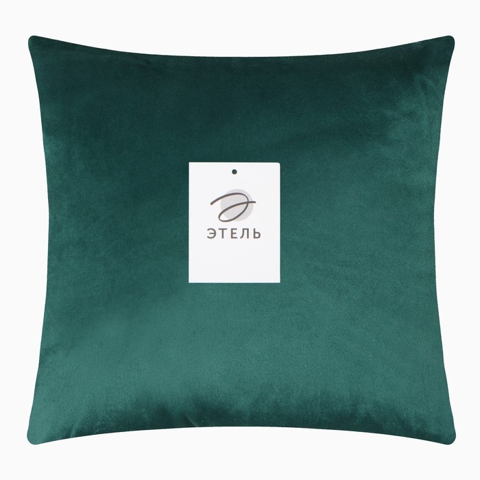 Подушка декоративная Этель цв. изумруд, 30*30см, велюр