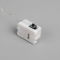 Гирлянда &laquo;Нить&raquo; 2 м роса, IP20, серебристая нить, 20 LED, 3 режима, батарейки AG13х3 (в комплекте), свечение белое