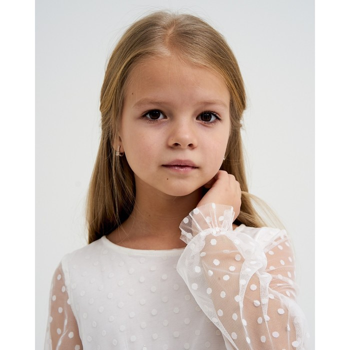 Платье для девочки KAFTAN, размер 34 (122-128 см), белый