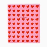 Тетрадь А5, 96 листов на скрепке, внутренний блок №1 «Сердечки» уф лак Тетрадь А5, 96 листов на скрепке, внутренний блок №1 «Сердечки» уф лак