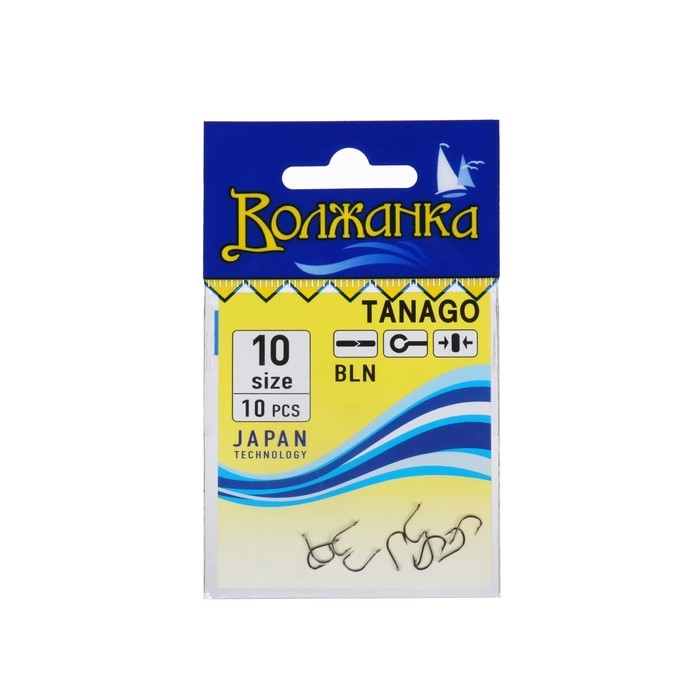 Крючки "Волжанка", серия Tanago, № 10, 10 шт.