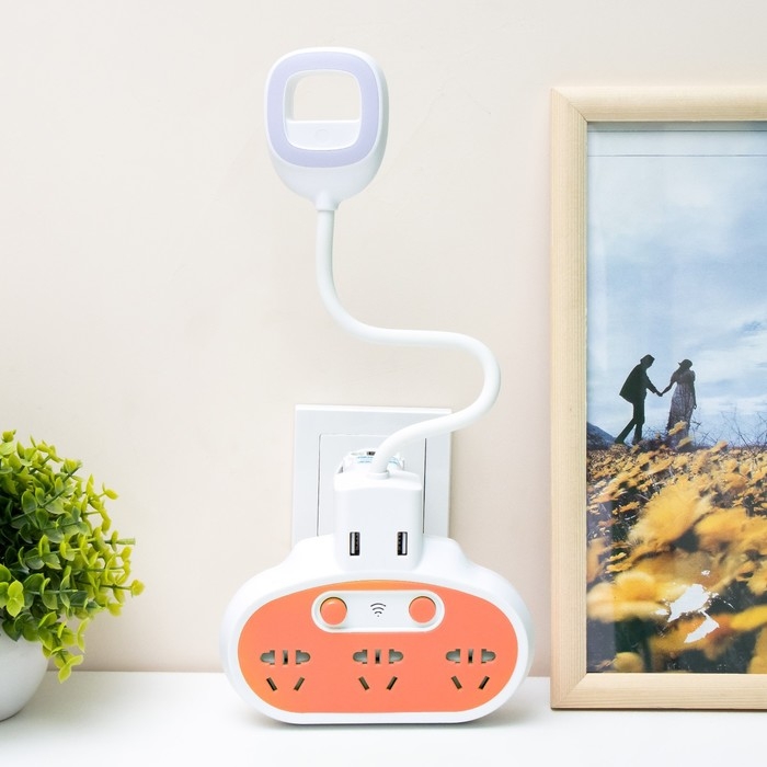 Бра с розетками Бра с розетками "Модерни" LED 5Вт бело-оранжевый 15,5х3,4х42 см